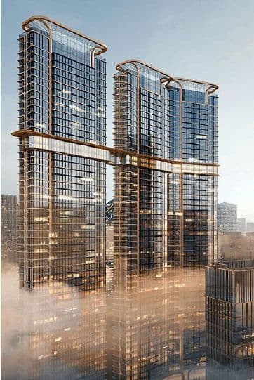 Modern high-rise towers