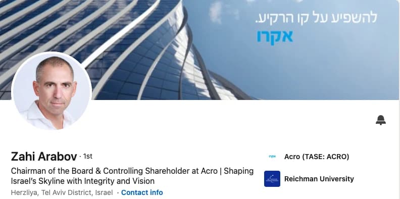 Zahi Arabov · Chairman of the Board, Acro